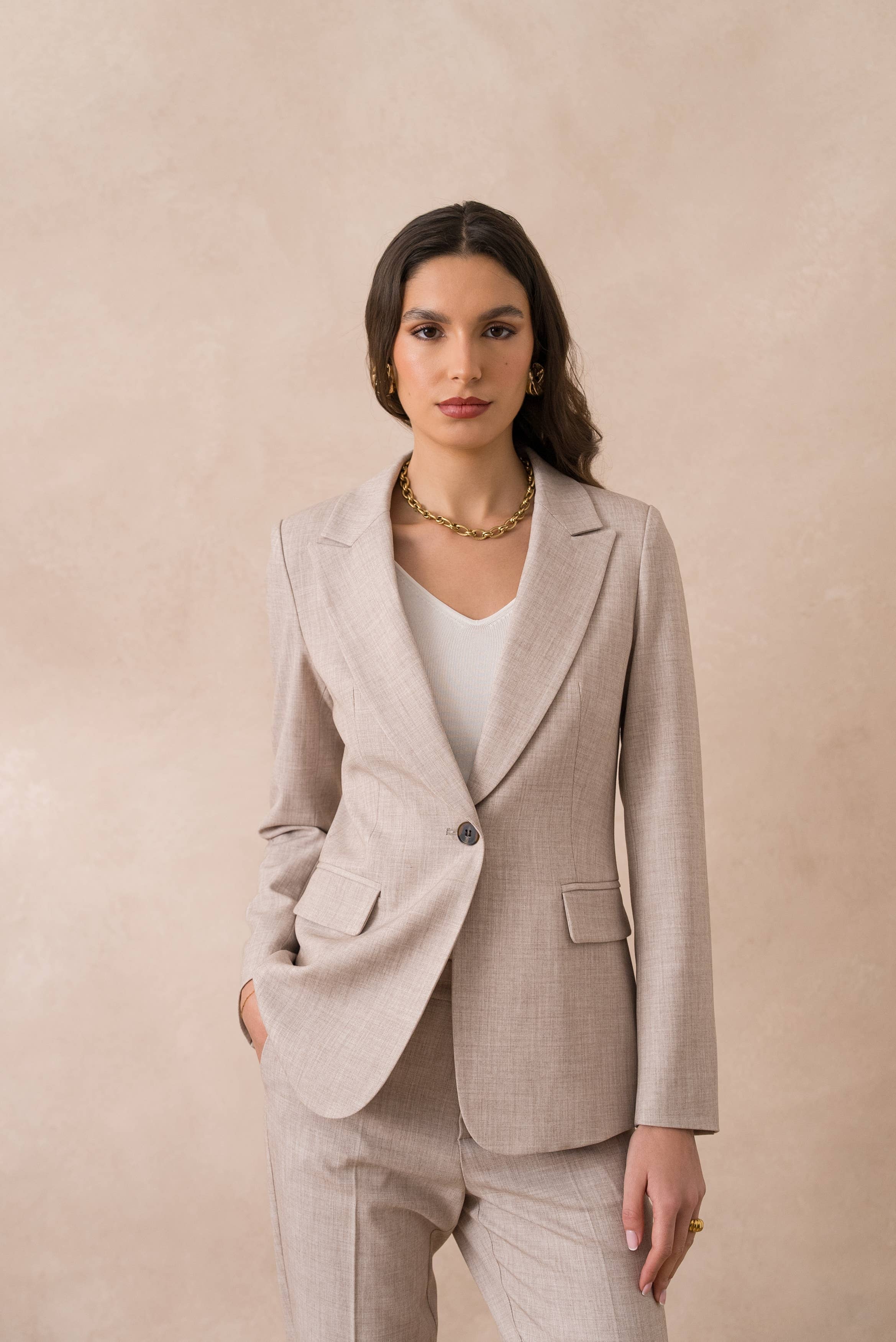 Attentif Paris – wholesale Kostymjacka – Dam – Heather figursydd kavaj för dam13