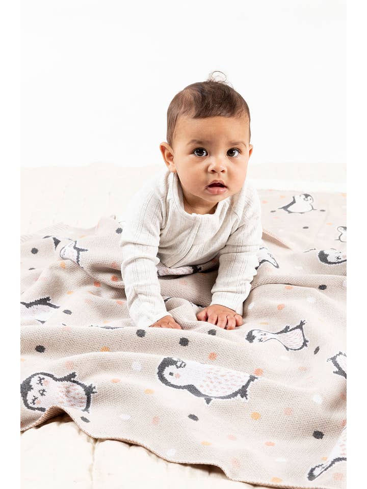 Indus Design - Wholesale Bedding blanket – Kids & Baby - Pennii Penguin Sherpa Blanket2