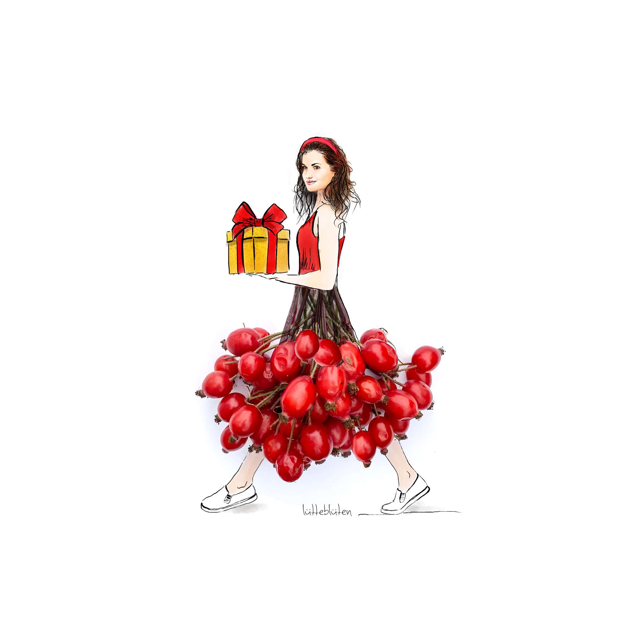 Lütteblüten - Wholesale Christmas Card - Ich habe ein Geschenk für dich - Karte mit Umschlag1