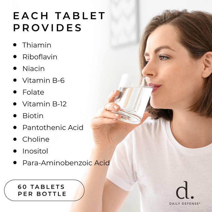 Nutrafirst, Inc - Wholesale Oral Supplement/Vitamin - B Complex Vitamins for Men & Women - Daily Defense B-100 1