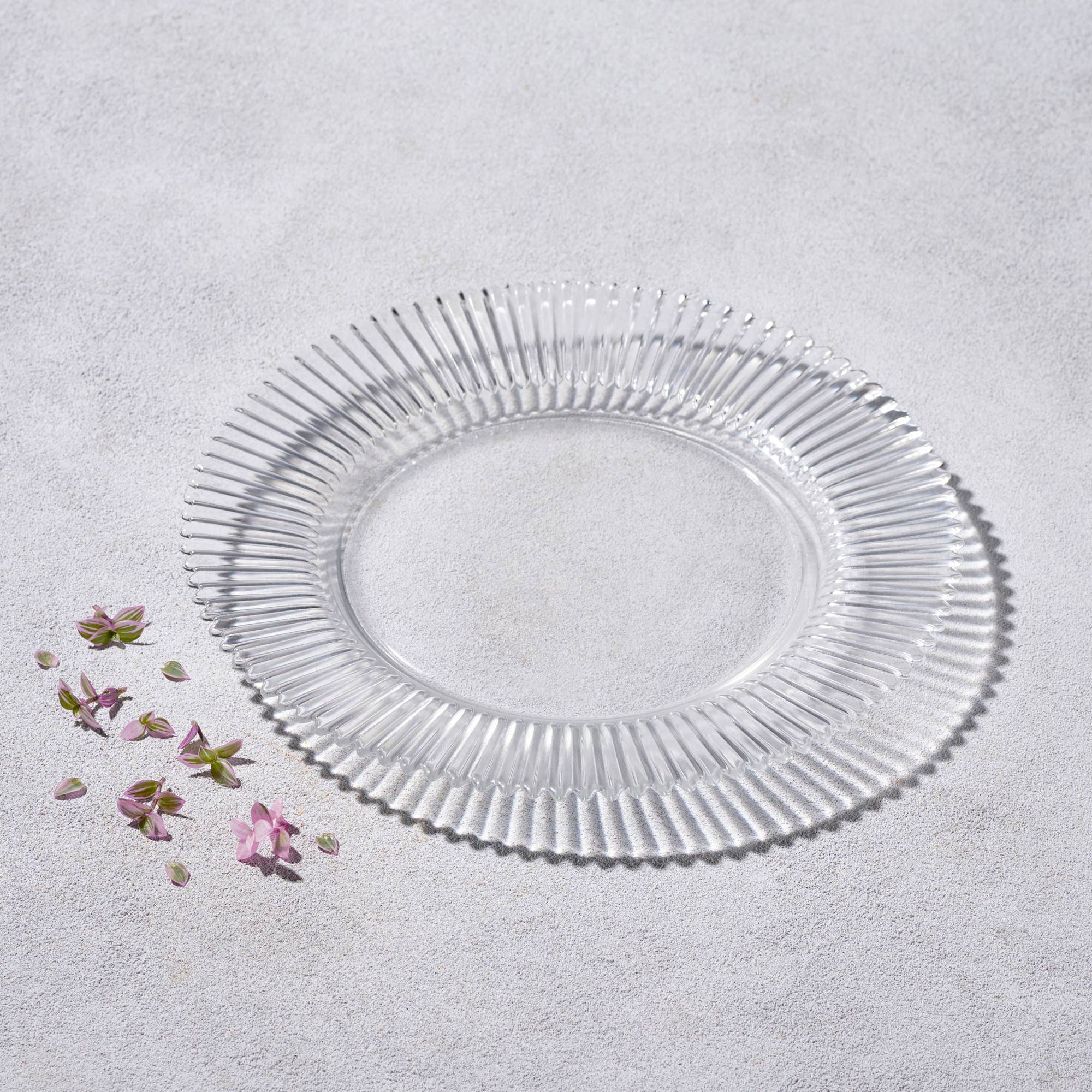 Kadra Kitchenware - Wholesale Dinner plate - Vikko Forest Ribbed Glass Dinner Plate 10.5" Clear0