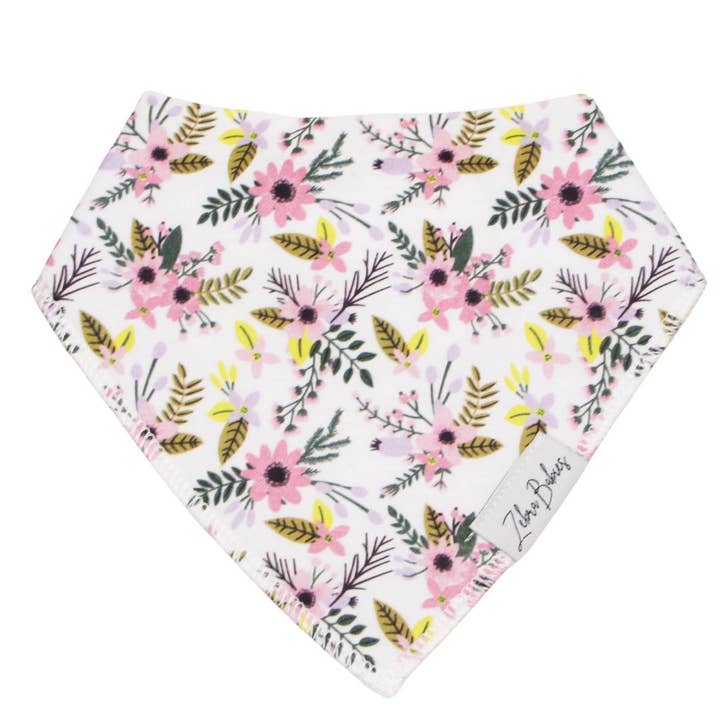 Dregglis Bandana Haklapp - Blommig Lila för wholesale av Zebra Babies