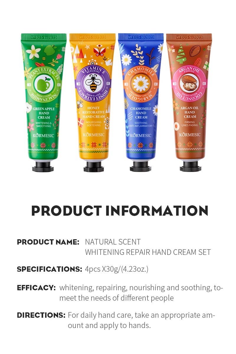 ASSORTED  ,.._ Natural Scent Moisturizing Hand Cream Set (1set = $5) for wholesale on Faire6