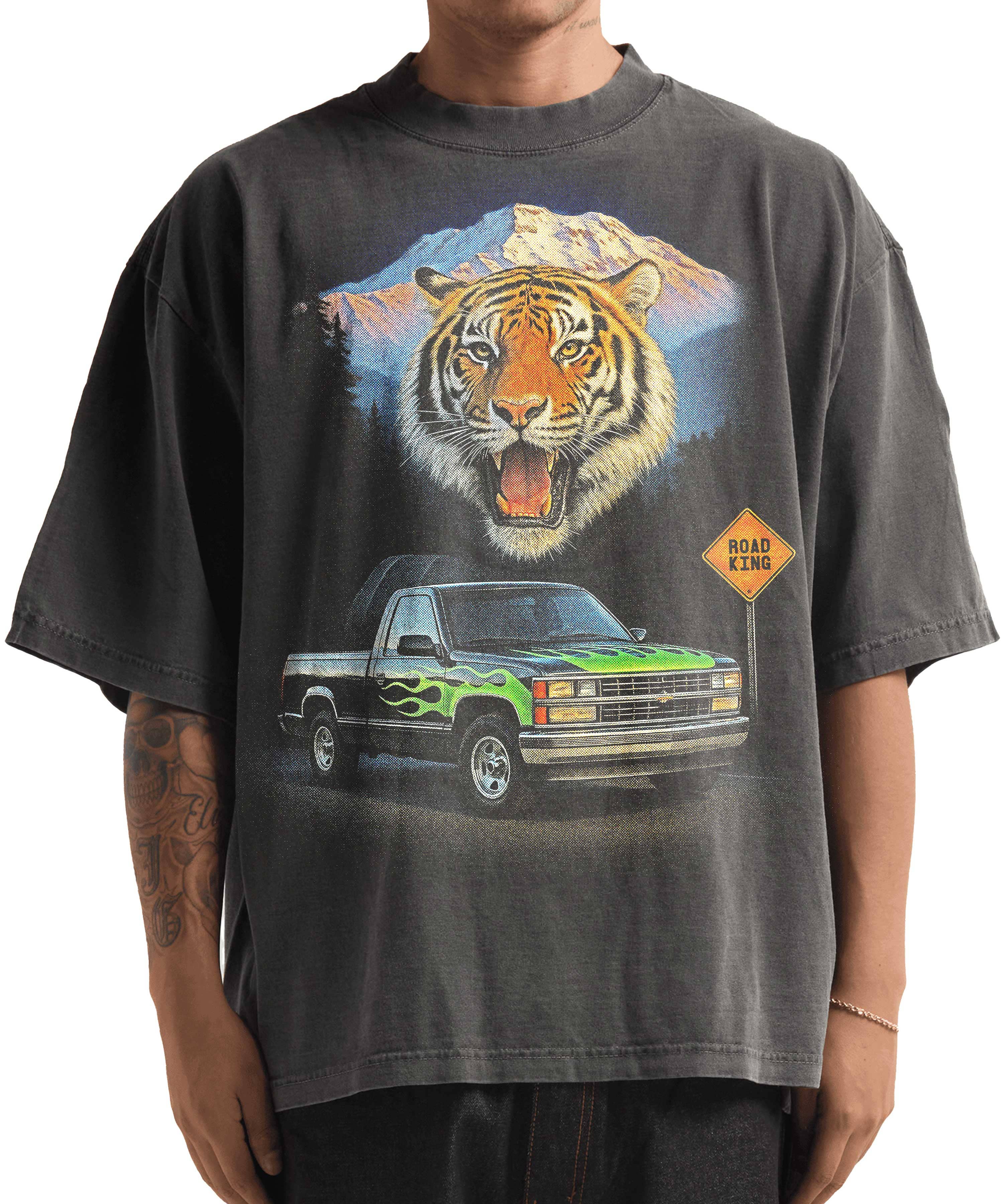 BabaTees - Wholesale Screen Printed T-Shirt - Men's - Washed Shaka Wear Drop Shoulder 7.5 oz Heavyweight Boxy Tee0