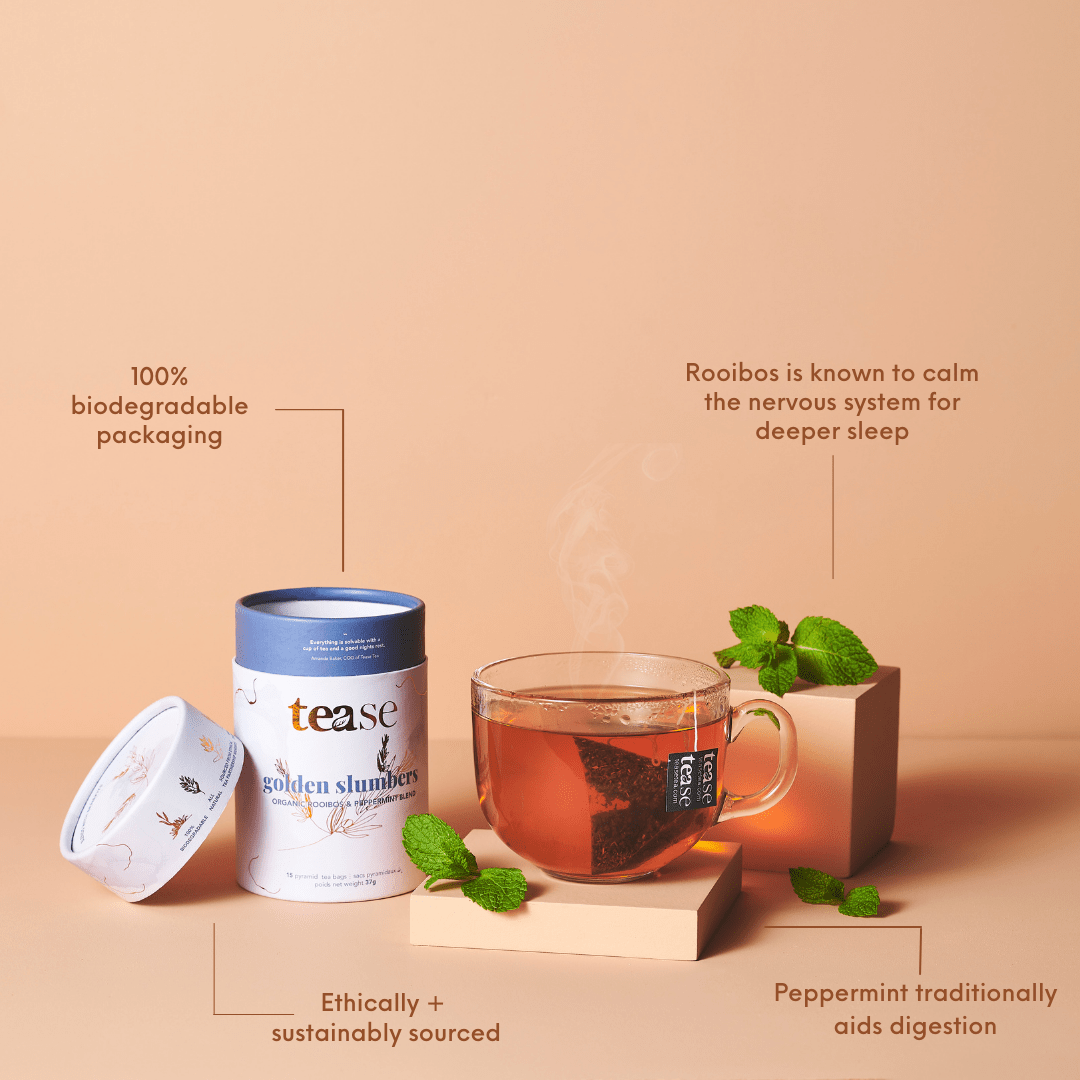 Tease | Wellness Tea Blends + Accessories - Wholesale Health/Detox Tea - Golden Slumbers Valerian Root Adaptogen, Superfood Tea Blend5