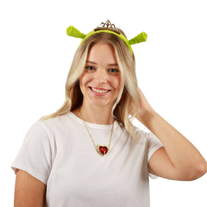 Bioworld Merchandising - Wholesale Pendant/Charm Necklace - DreamWorks Shrek Fiona Cosplay Headband & Necklace Set