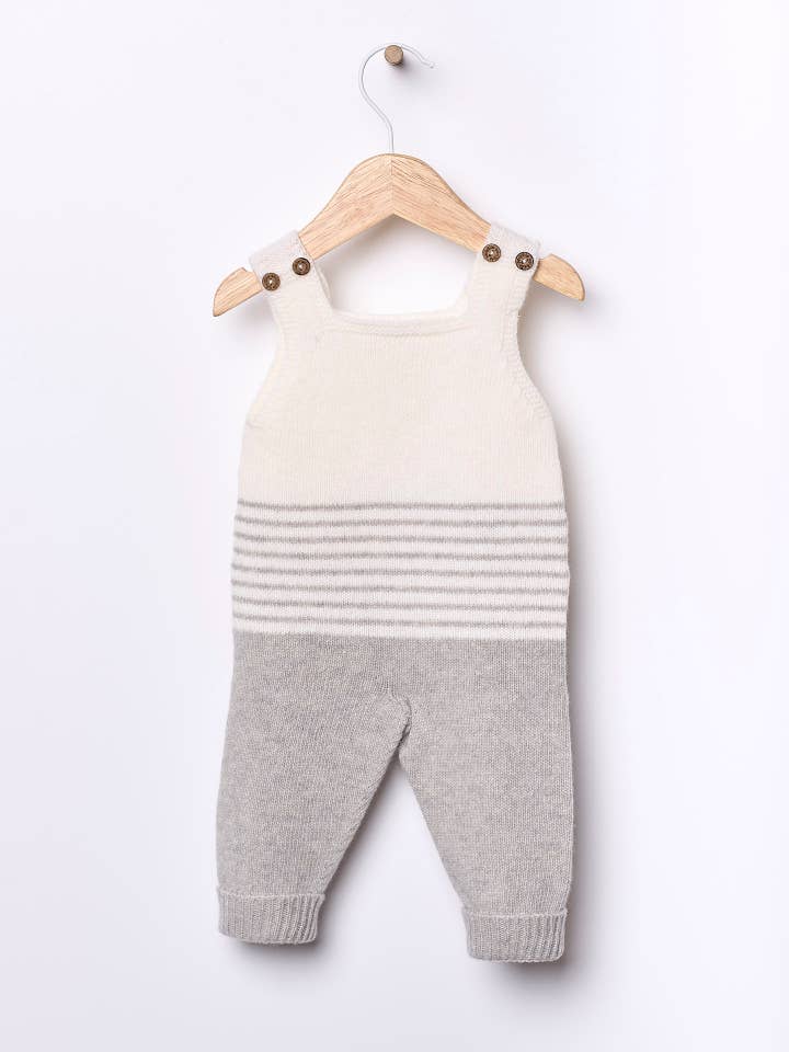 Dungarees knitted in merino wool | SNOWFLAKE for wholesale by Wedoble: sustainable children's fashion