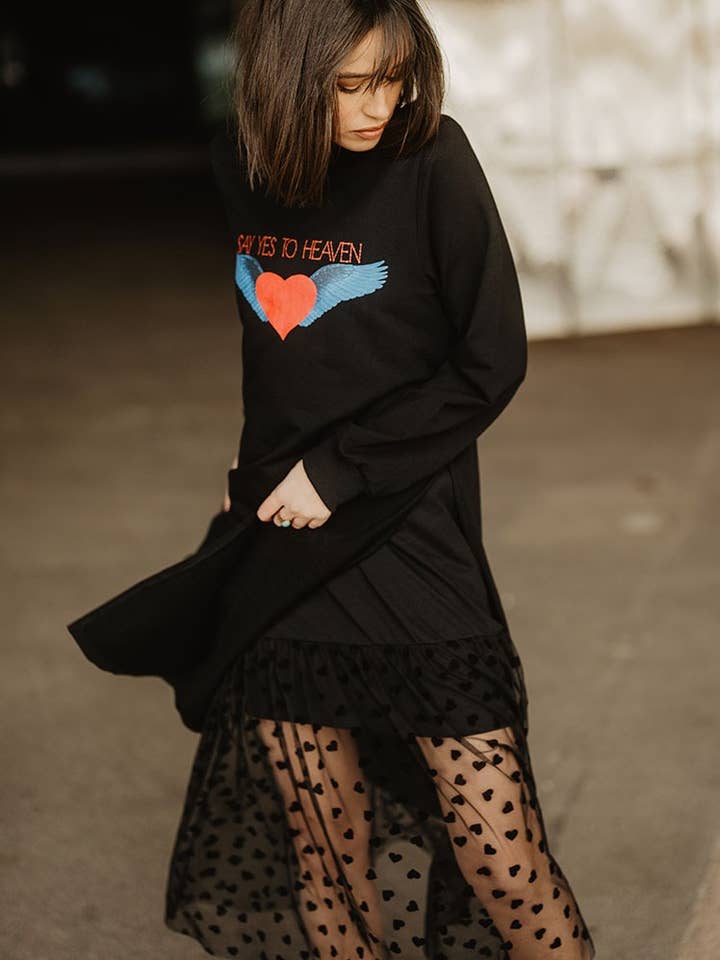 ROBE DIS OUI AU PARADIS pour la vente par BE HAPPINESS