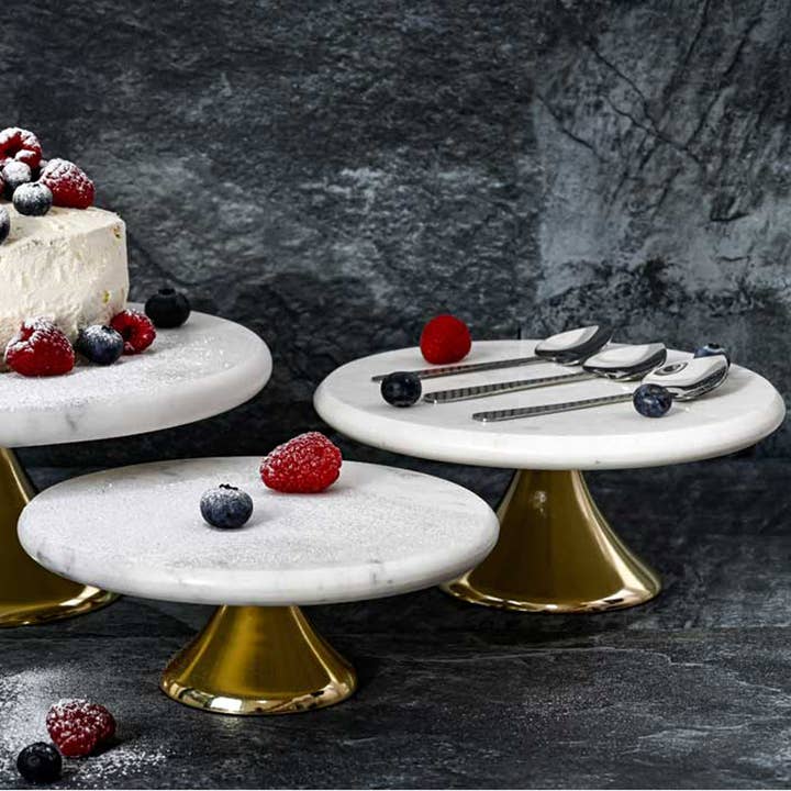 Edge Company - Wholesale Cake stand - Marble & Gold Cake Stand Medium1