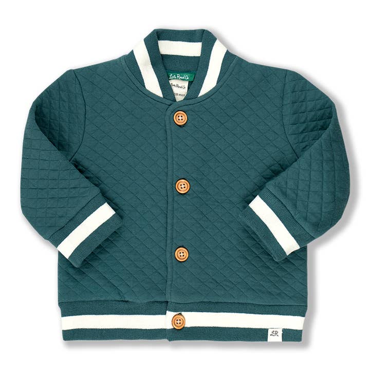 Peacock Quilted Bomber Jacket for wholesale by Little Road Co.