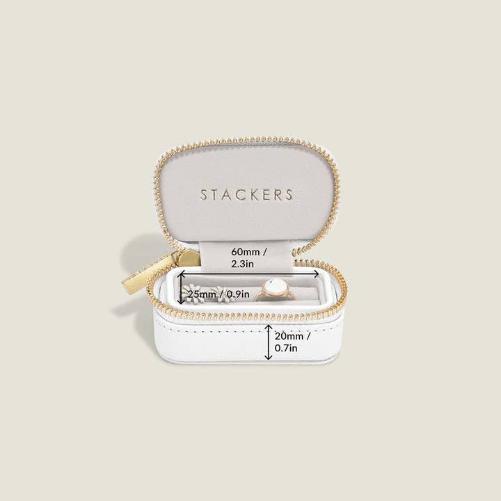 Stackers - Vente Boîte/rangement à bijoux - Boîte à bagues blanche en galet pour colliers de chien3