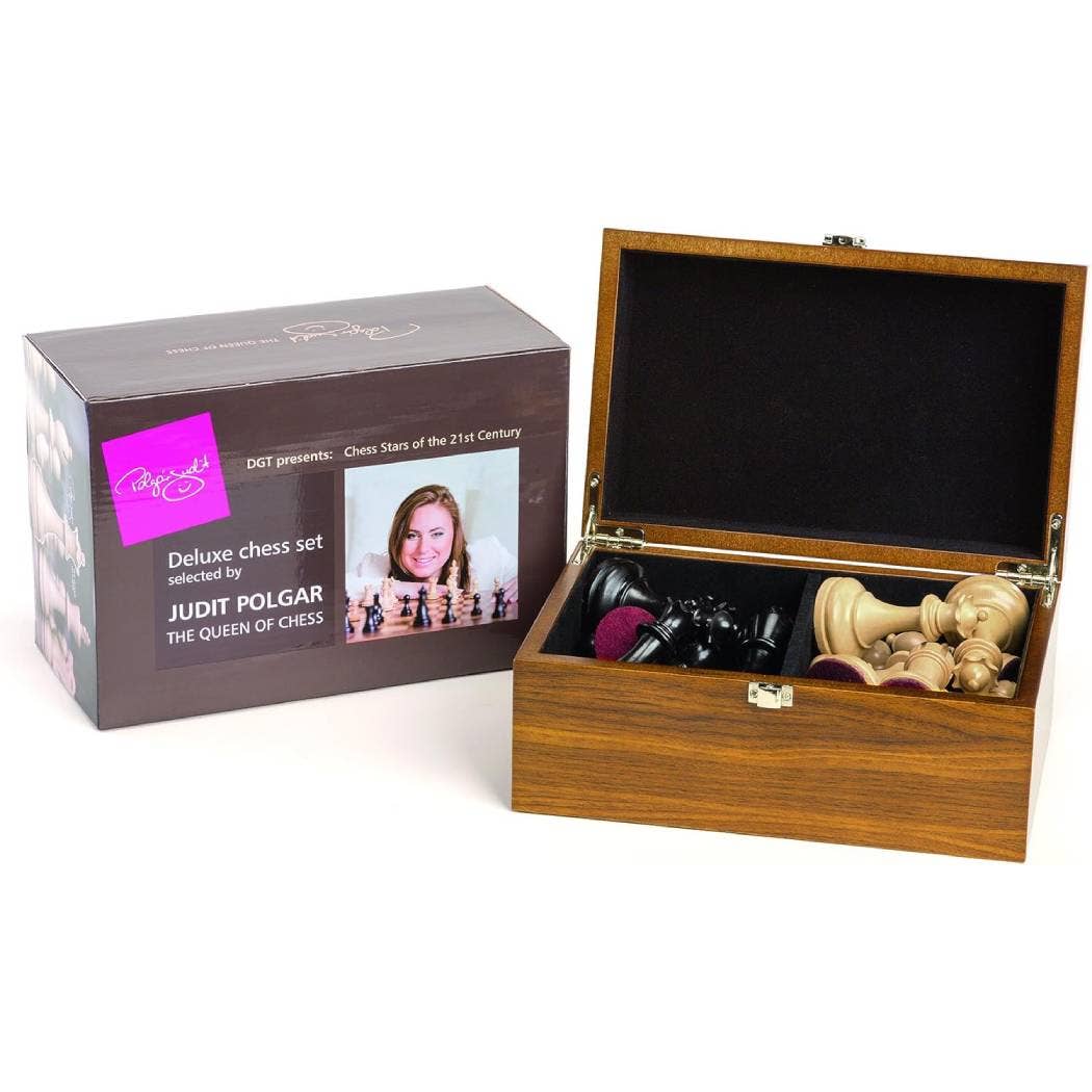 Cardshouse - Wholesale Board Game - Judit Polgar Deluxe Wooden Chess Pieces in Box Set DGT1