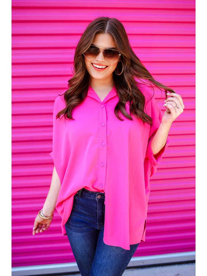 Jess Lea - Wholesale Button Down Shirt - Women's - Oakley Oversized Top