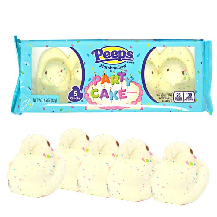 Bolo de Festa Peeps Marshmallow 5pc 1,5oz - 24ct por atacado de I Got Your Candy