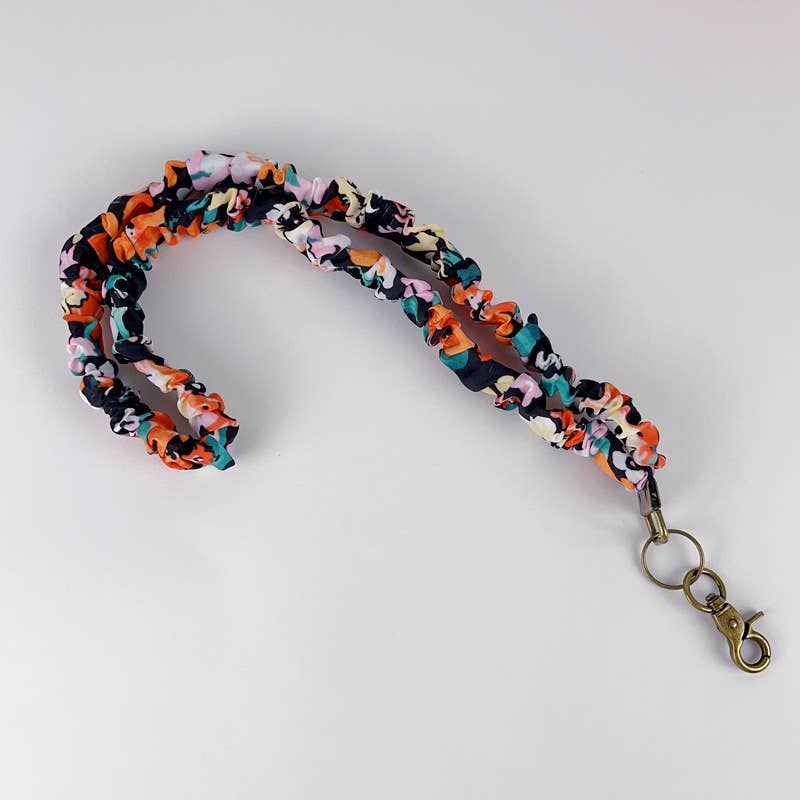 MKS America - Wholesale Lanyard - Women's - Floral Print & Plain Color Lanyard0