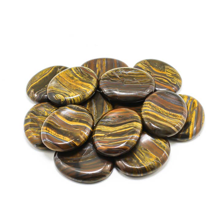Quasar Gems USA - Wholesale Spiritual Stone/Crystal - Tiger Iron Worry Stones 1/2 KG (1.10Lbs)