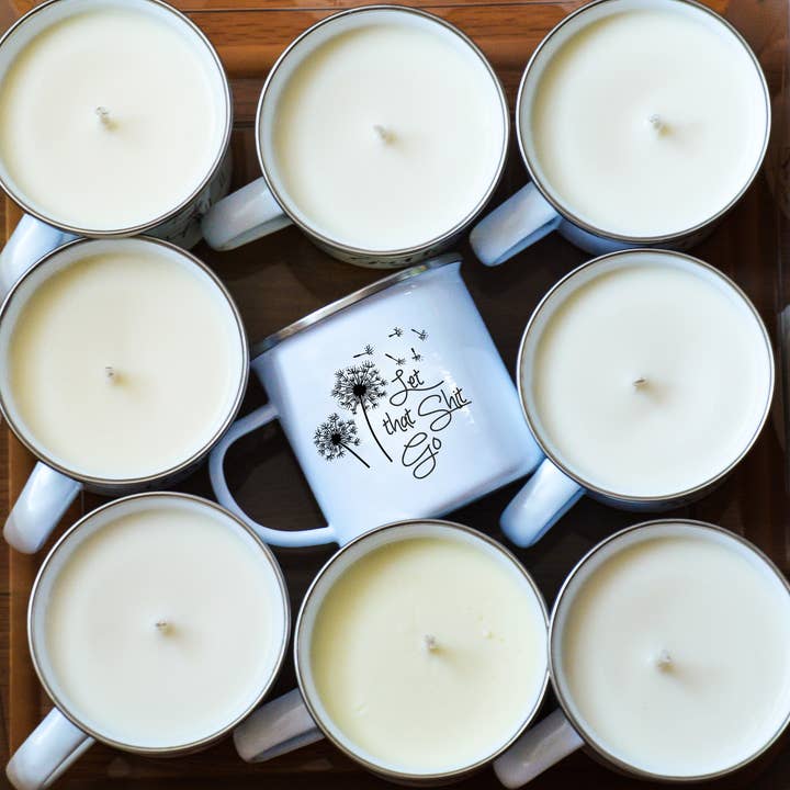 Clever Cow Candle Co - Wholesale Jar/Filled Candle - White Label/Your Logo Soy Enamel Mug Candle Custom Design3