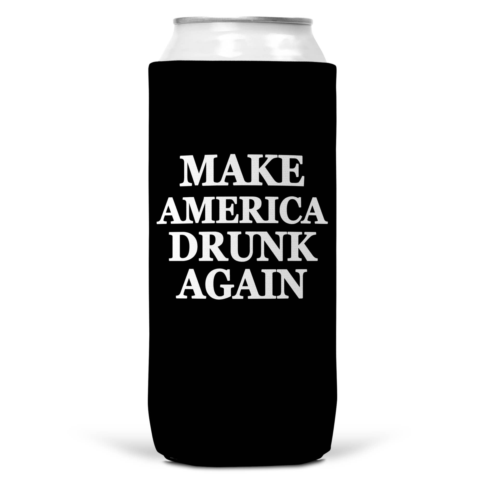 Wi-Wear – wholesale Drink huggers & koozies – Make America Drunk Again SLIM CAN Coozie/Cooler0