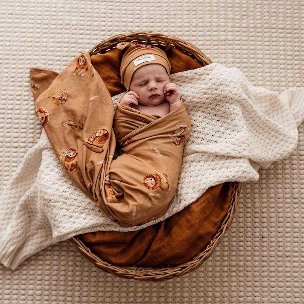 Snuggle Hunny - Wholesale Swaddle Set - Baby - Roar Baby Jersey Wrap & Beanie Set2