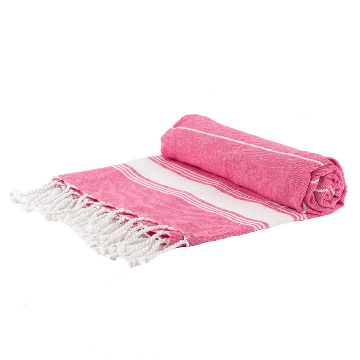 Turkish Beach Towel - Pink and other Purchase Wholesale pink beach towels. Free Returns & Net 60 Terms on Faire trending on Faire.