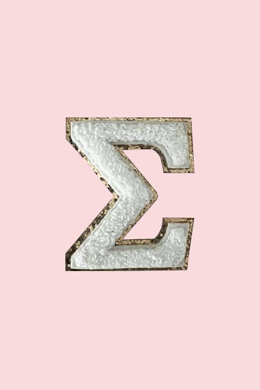 Ever Row - Vente Écusson - Lettre universitaire grecque - Blanche9