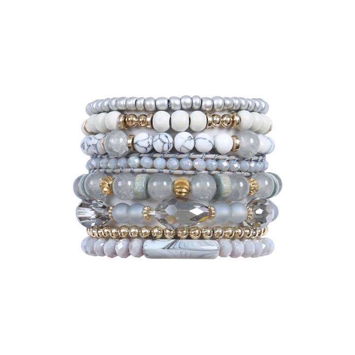 MYS Wholesale Inc - Wholesale Jewelry Set - Charm Mix Bead Natural Stone Wood Layered Stackable Bracelet2