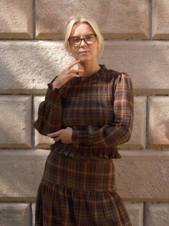 Blouse Hailey Cuadros for wholesale by Rouri