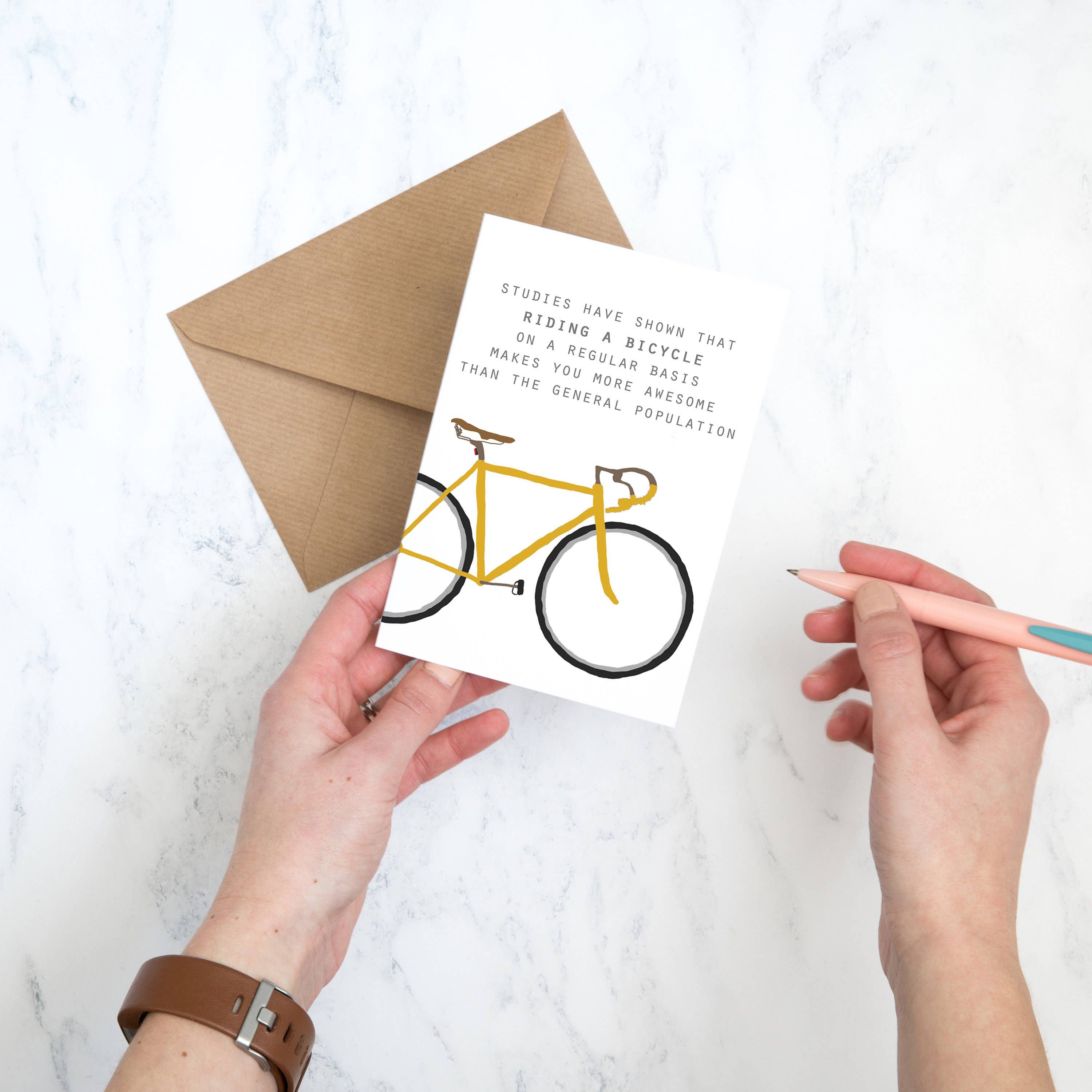 Yellowstone Art Boutique - Wholesale Birthday Card - Yellow Bike Quote Card2