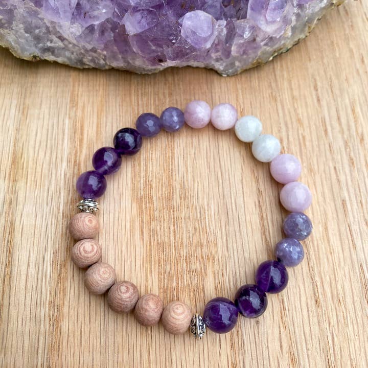 Ametyst Ombre Aromaterapi Essential Oil Diffuser armbånd for engroshandel hos Love N’ Lava Designs