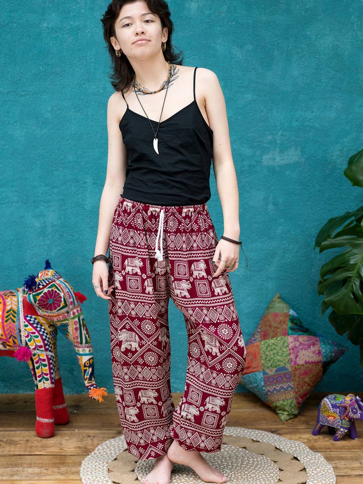 Freesize Elephant Print Harem Trouser for wholesale by Namaste
