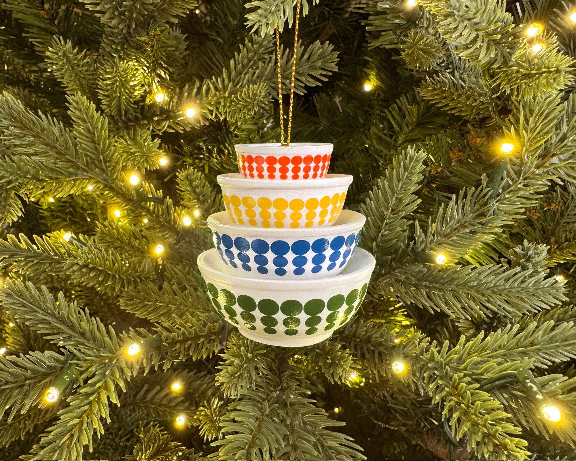 Twinkltoast - Vente Objets de décoration - Ornement de Bol Inspiré de Mini Pyrex | Décor de Noël Rétro5