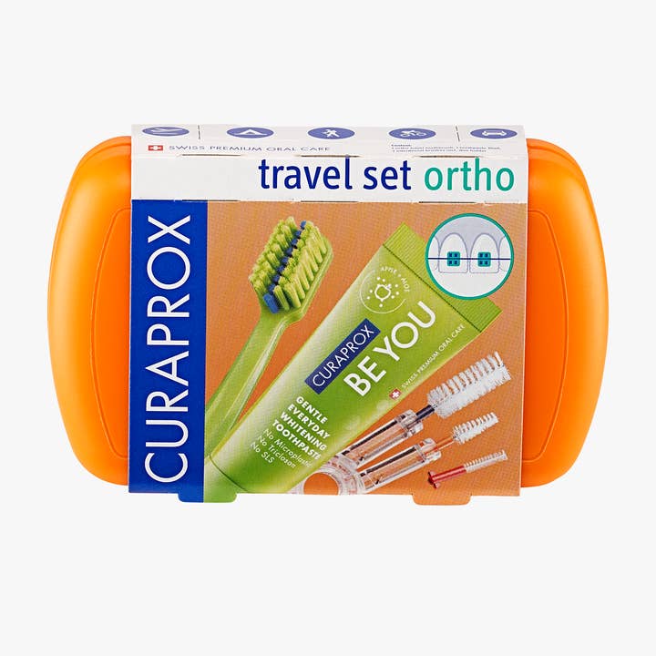 Curaprox Ortho Travel Set, orange for wholesale by CURAPROX