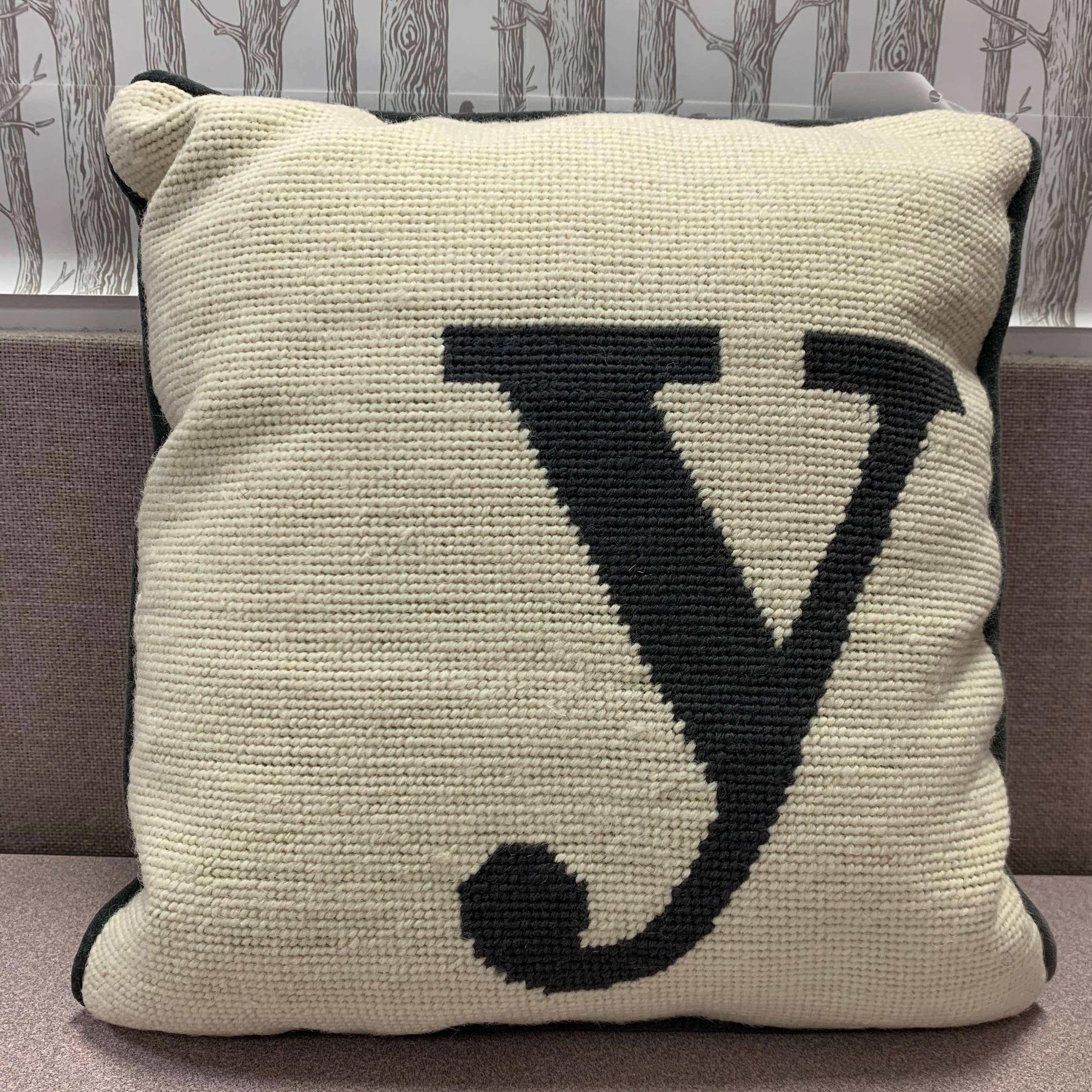 Peking Handicraft - Wholesale Throw/Decorative Pillow - Monogram Letters Needlepoint Pillow11