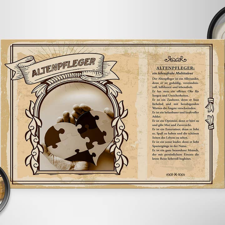 Femer - Wholesale Sign - Wooden sign Jobs 30x20cm geriatric nurse patiently helpful1