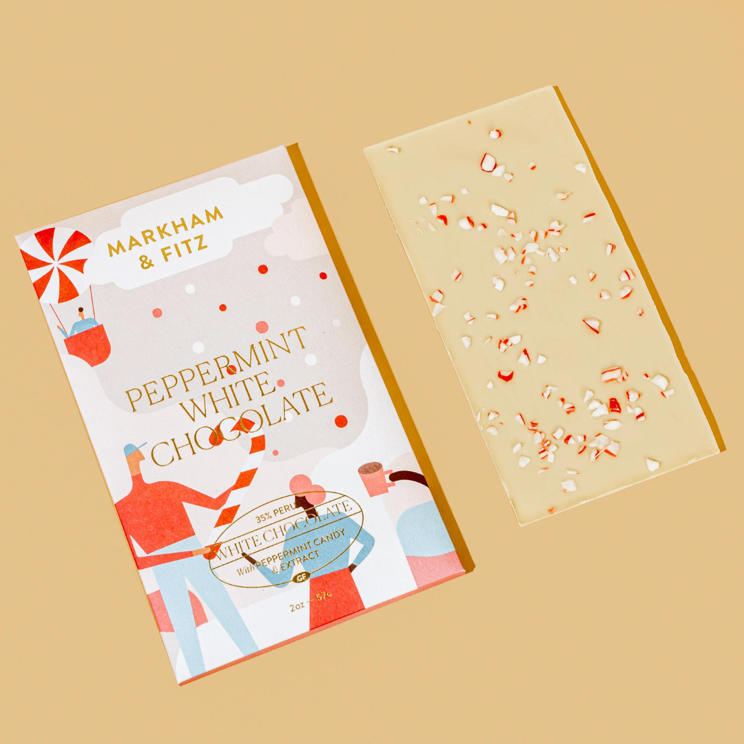 Markham & Fitz Chocolate - Wholesale Chocolate Bar - Peppermint White Chocolate Bar3