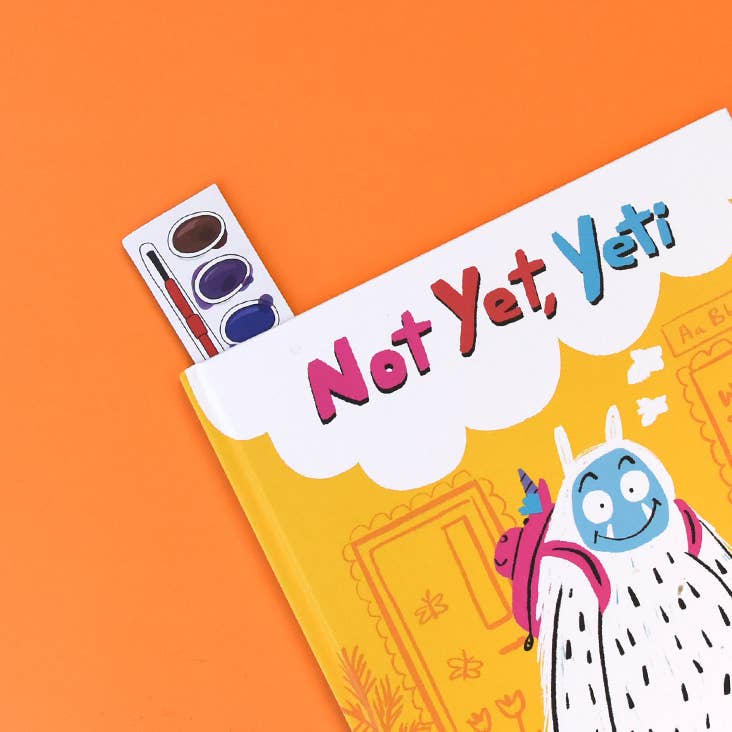 Humdrum Paper - Wholesale Bookmark - Watercolor Paint Tray Bookmark (it's die cut!)1