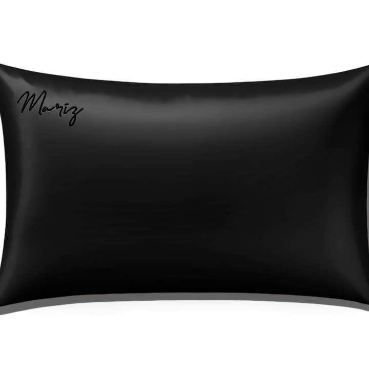 Black Washable Silk Pillowcase - Queen for wholesale by MARIZ SILK