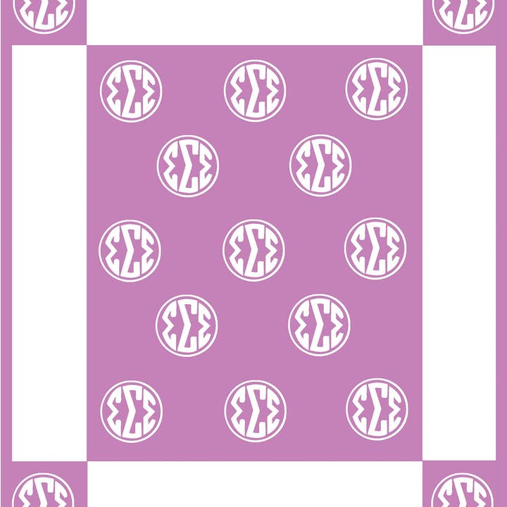 Over The Moon Greek - Wholesale Throw Blanket - Sorority & Greek Circle Monogram Blanket16