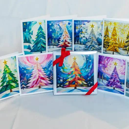 Colores Festivos - Colección de Tarjetas del Festival de Árboles para venta al por mayor de Quiltberry Farm