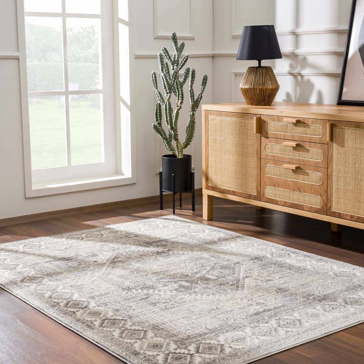 Hauteloom - Wholesale Area Rug - Brend Taupe Medallion Area Rug13