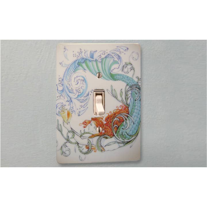 Rightside Design - Wholesale Light Switch Cover/Plate - Vintage Mermaid 1 Toggle Light Switch Cover Plate