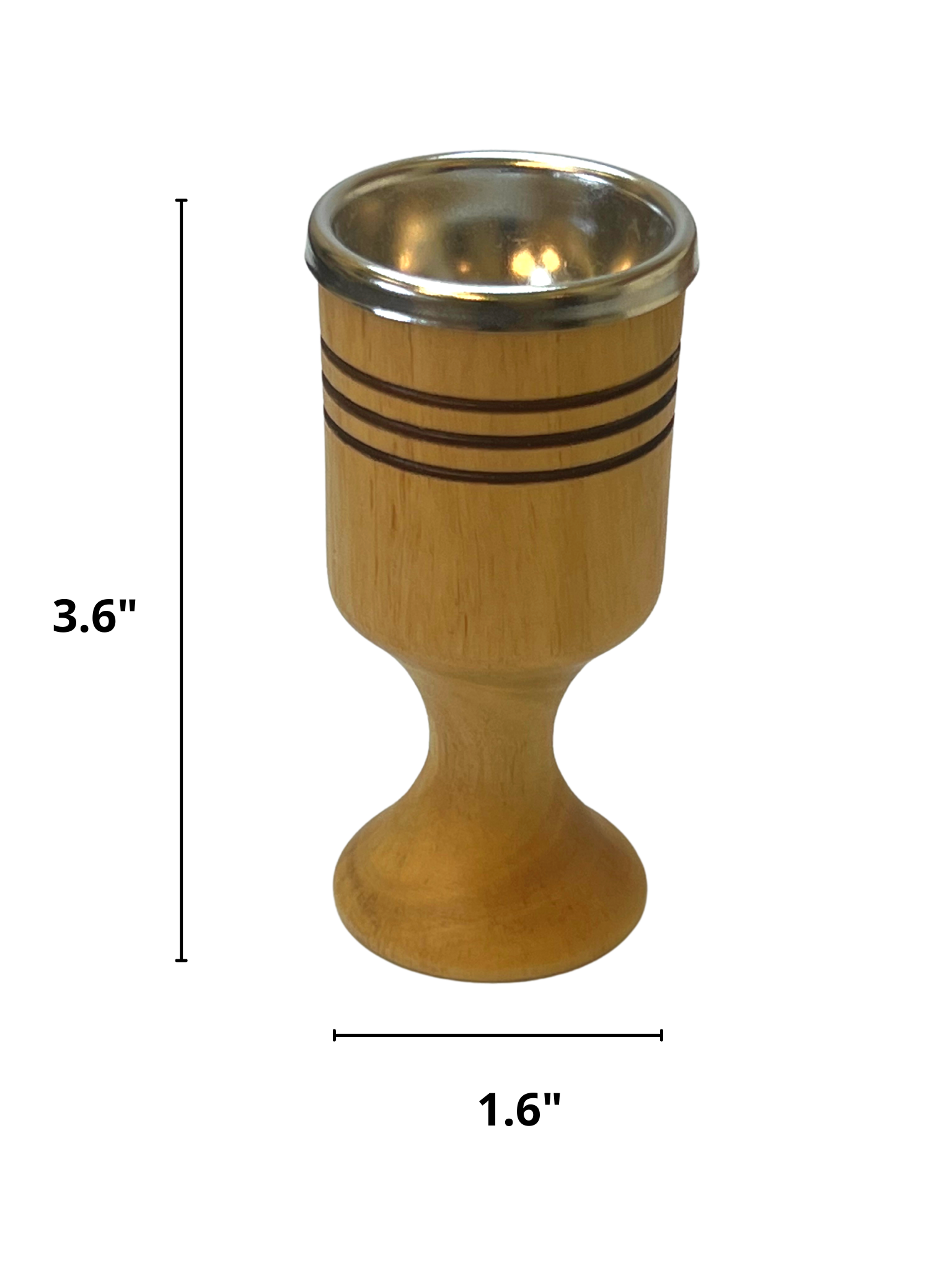 3 Arches USA – Prato/tigela decorativa por atacado – Copos Comunhão de Madeira de Oliveira 3,6 “Altura - Conjunto de 6 peças2