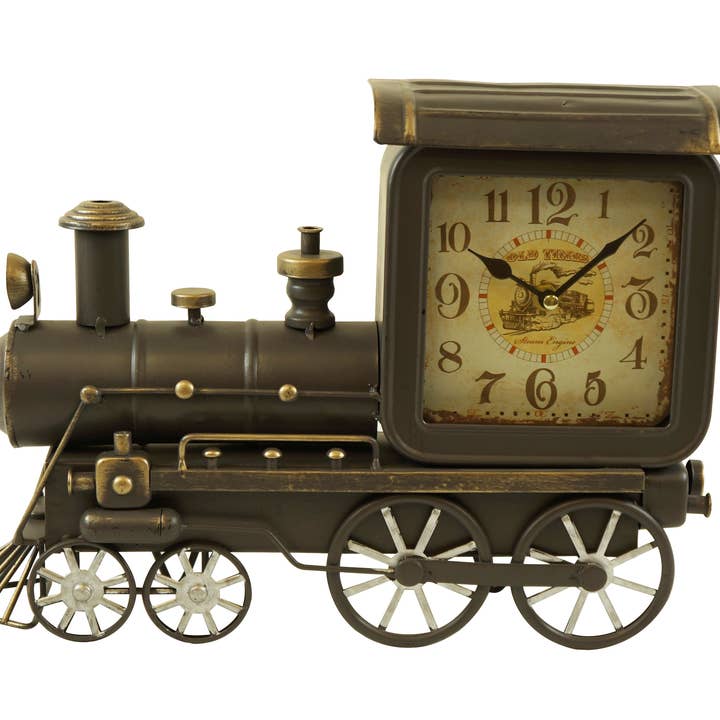 Vintage Train Table Clock for wholesale by Boxman