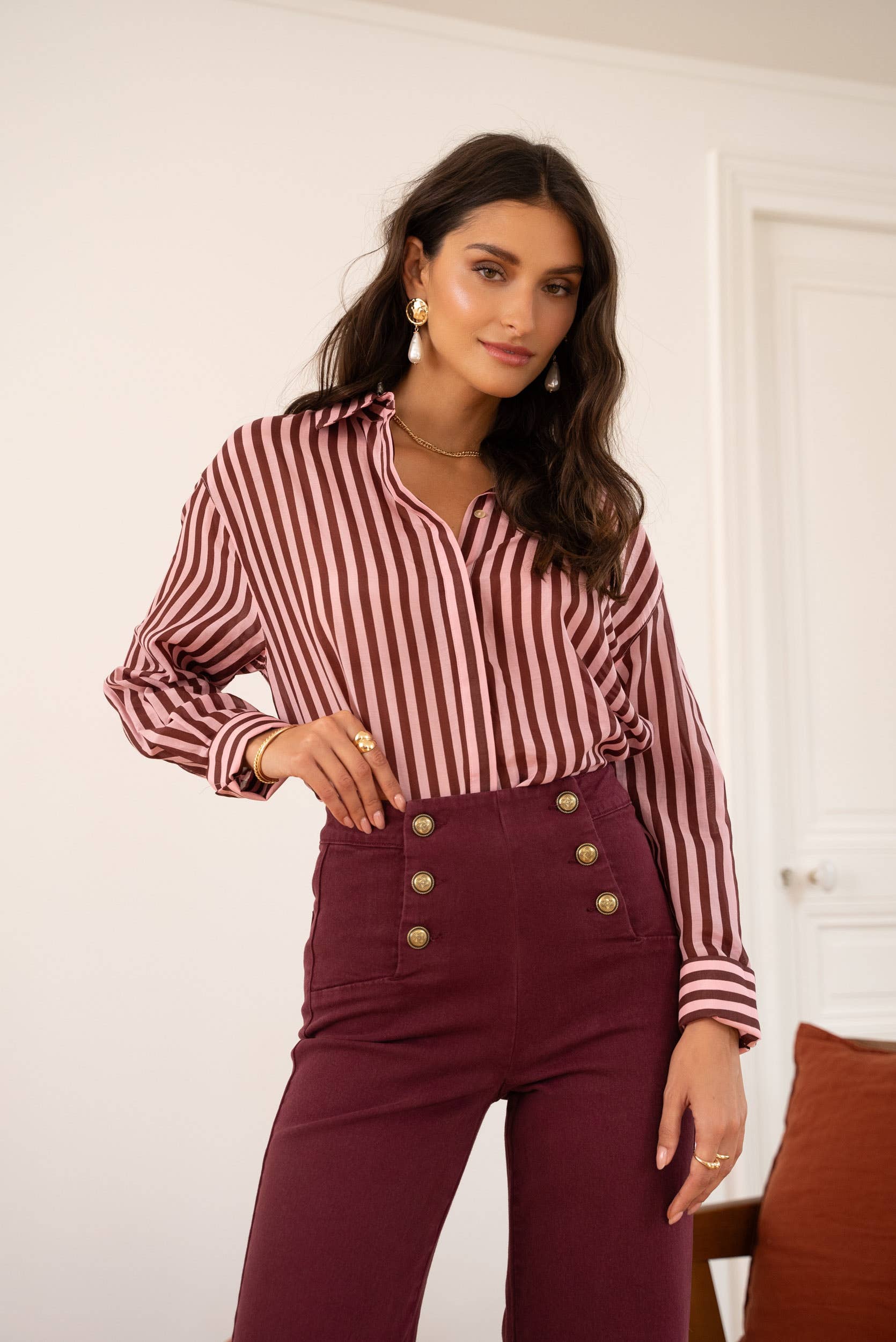 Oraije Paris – Großhandel Jeans – Damen – Jean Victorine groß mit 6 Knöpfen37