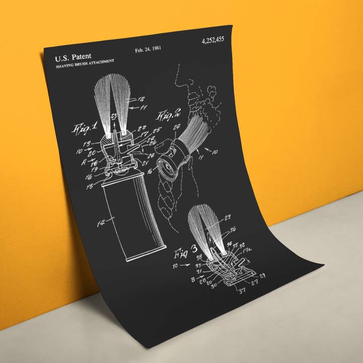 Brosse à raser dessin de brevet pour la vente par reetro