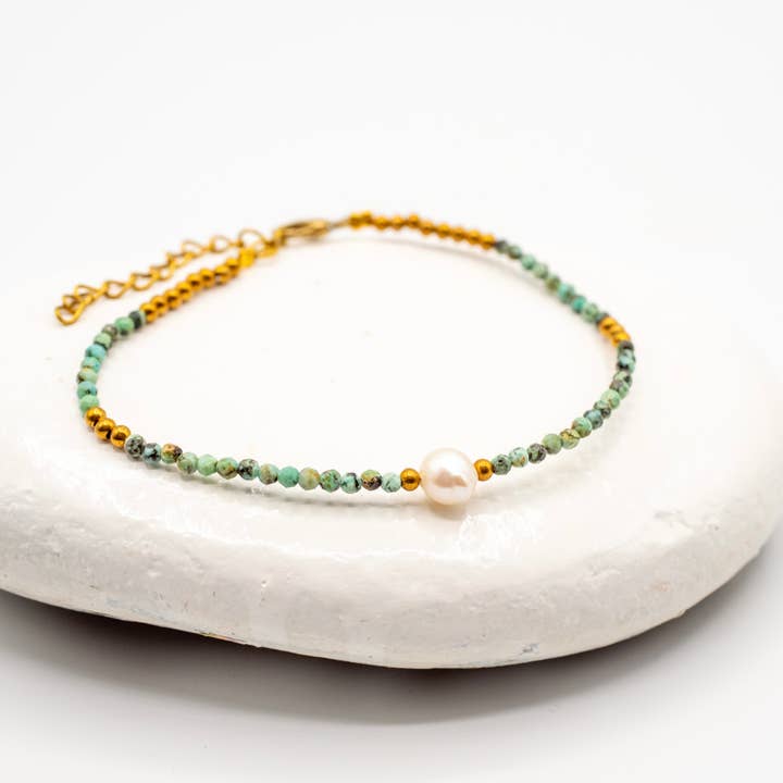 Baizaar - Wholesale Beaded Bracelet - Turquoise Pearl BraceletÂ