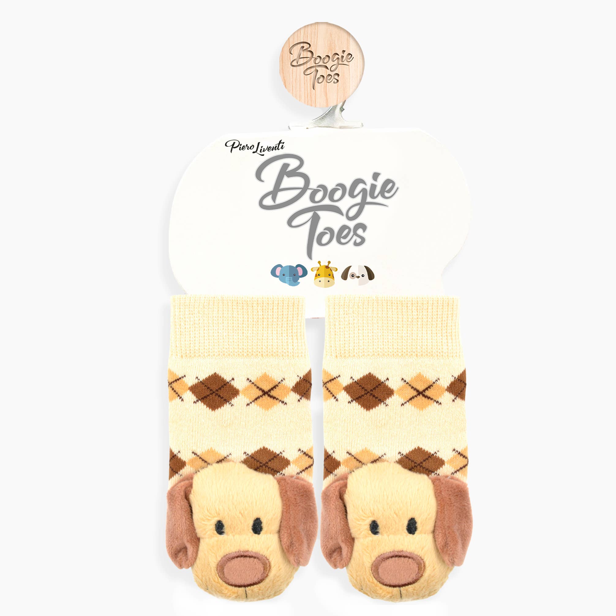 Boogie Toes - Wholesale Socks - Baby - Brown Dog Boogie Toes Rattle Socks5