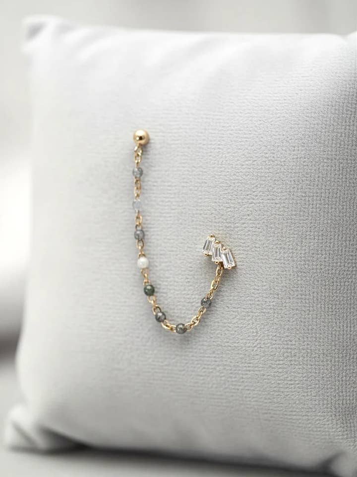 Luna Emerald Earring for wholesale by June and Valentina