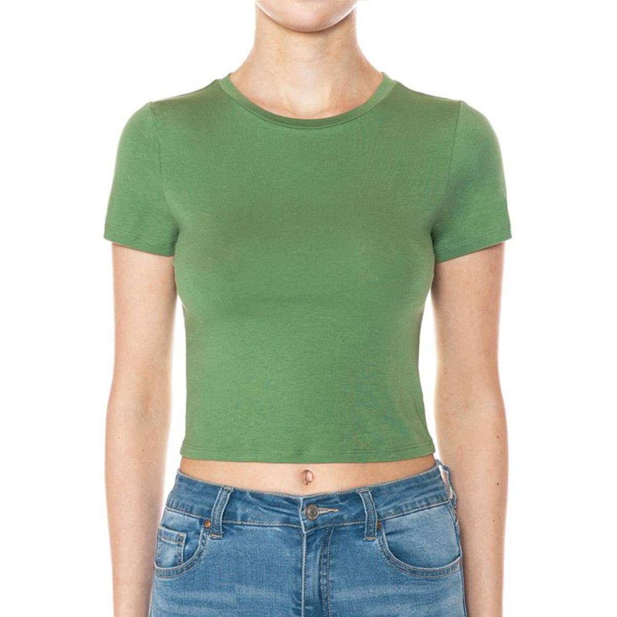 UP CLOTHING - Vente T-shirt – femme - T-SHIRT COURT À MANCHES COURTES ET COL ROND13