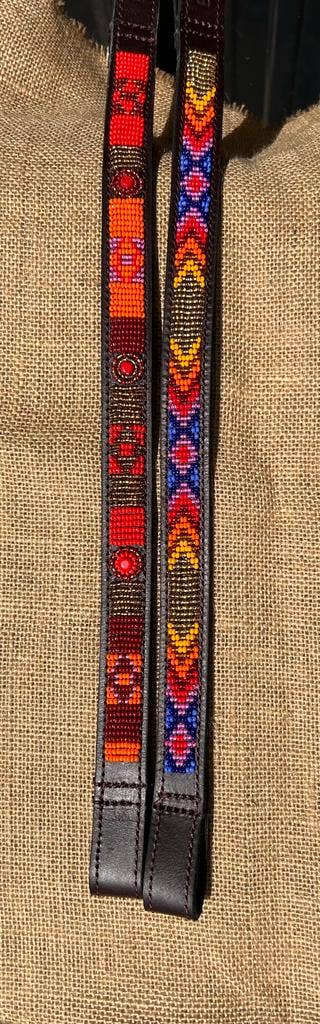 MAASAI CHIEF - Wholesale Pet Collar - Cat/Dog - Beaded Leather  Horse browband14
